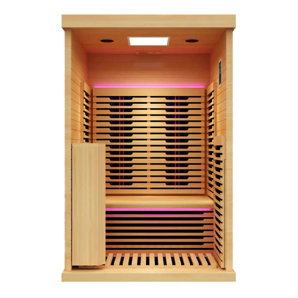 Peak Saunas Everest 2-Person Full Spectrum Infrared Sauna with Built-In XL Medical-Grade Red Light Therapy & Smart WiFi App Control