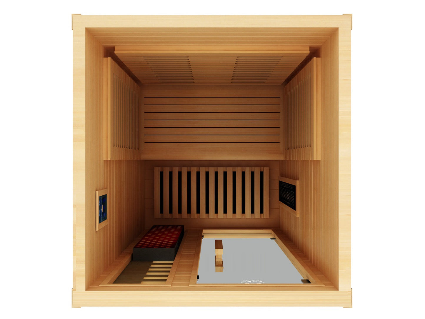 Peak Saunas Shasta 1-Person Full Spectrum Infrared Sauna with Built-In XL Medical-Grade Red Light Therapy & Smart WiFi App Control