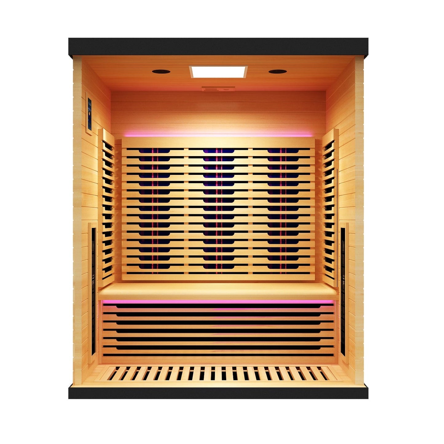 Peak Saunas Denali Luxury 3-Person Full Spectrum Infrared Sauna with Built-In XL Medical-Grade Red Light Therapy & Smart WiFi App Control