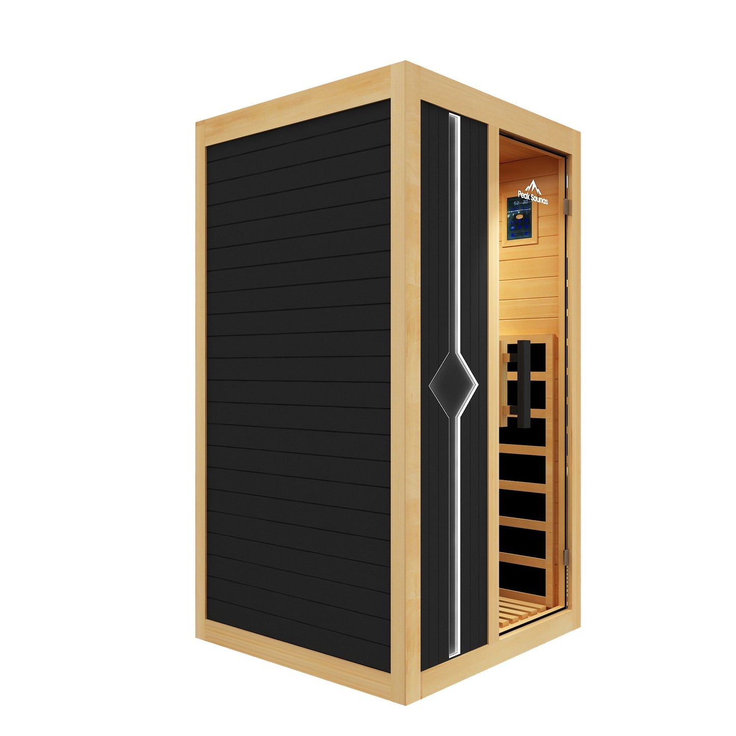 Peak Saunas Olympus 1-Person FAR Infrared Sauna with Smart WiFi App Control
