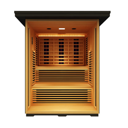 Peak Saunas Kilimanjaro 5-Person Outdoor Full Spectrum Infrared Sauna with Built-In XL Medical-Grade Red Light Therapy and Smart WiFi App Control