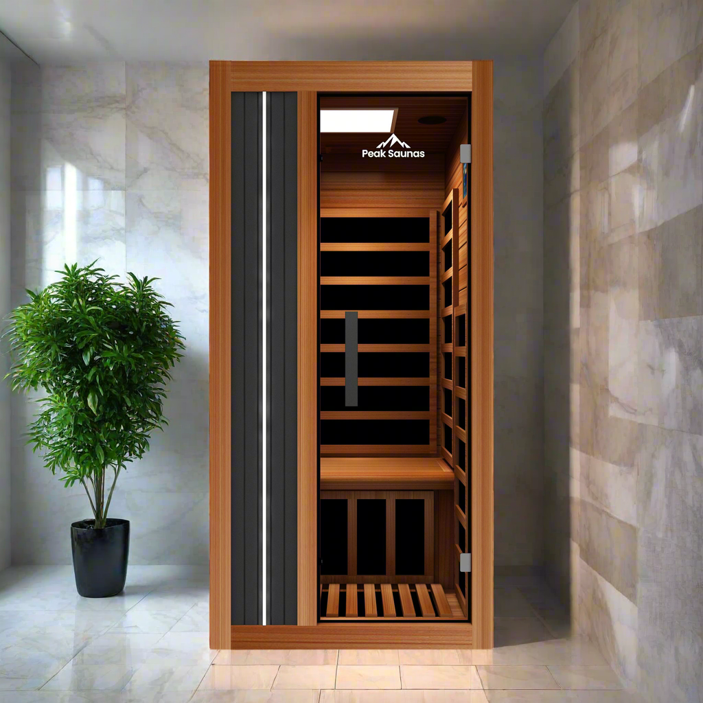 Peak Saunas Aspen 1-Person FAR Infrared Sauna with Smart WiFi App Control