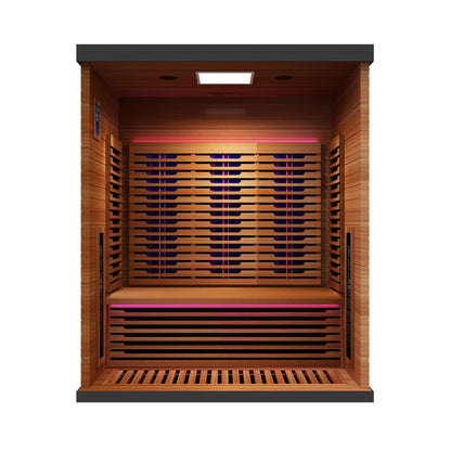 Peak Saunas Matterhorn Luxury 3-Person Full Spectrum Infrared Sauna with Built-In XL Medical-Grade Red Light Therapy & Smart WiFi App Control