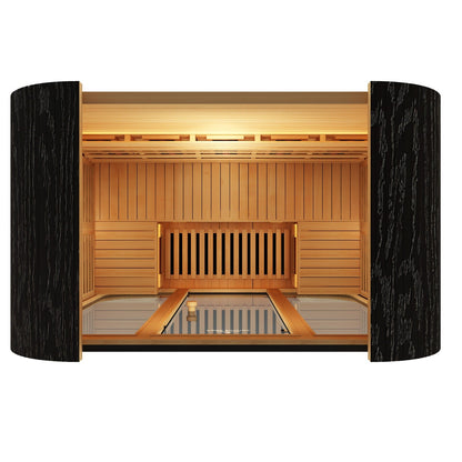 Peak Saunas El Capitan 4-Person Outdoor Full Spectrum Infrared Sauna with Built-In XL Medical-Grade Red Light Therapy and Smart WiFi App Control