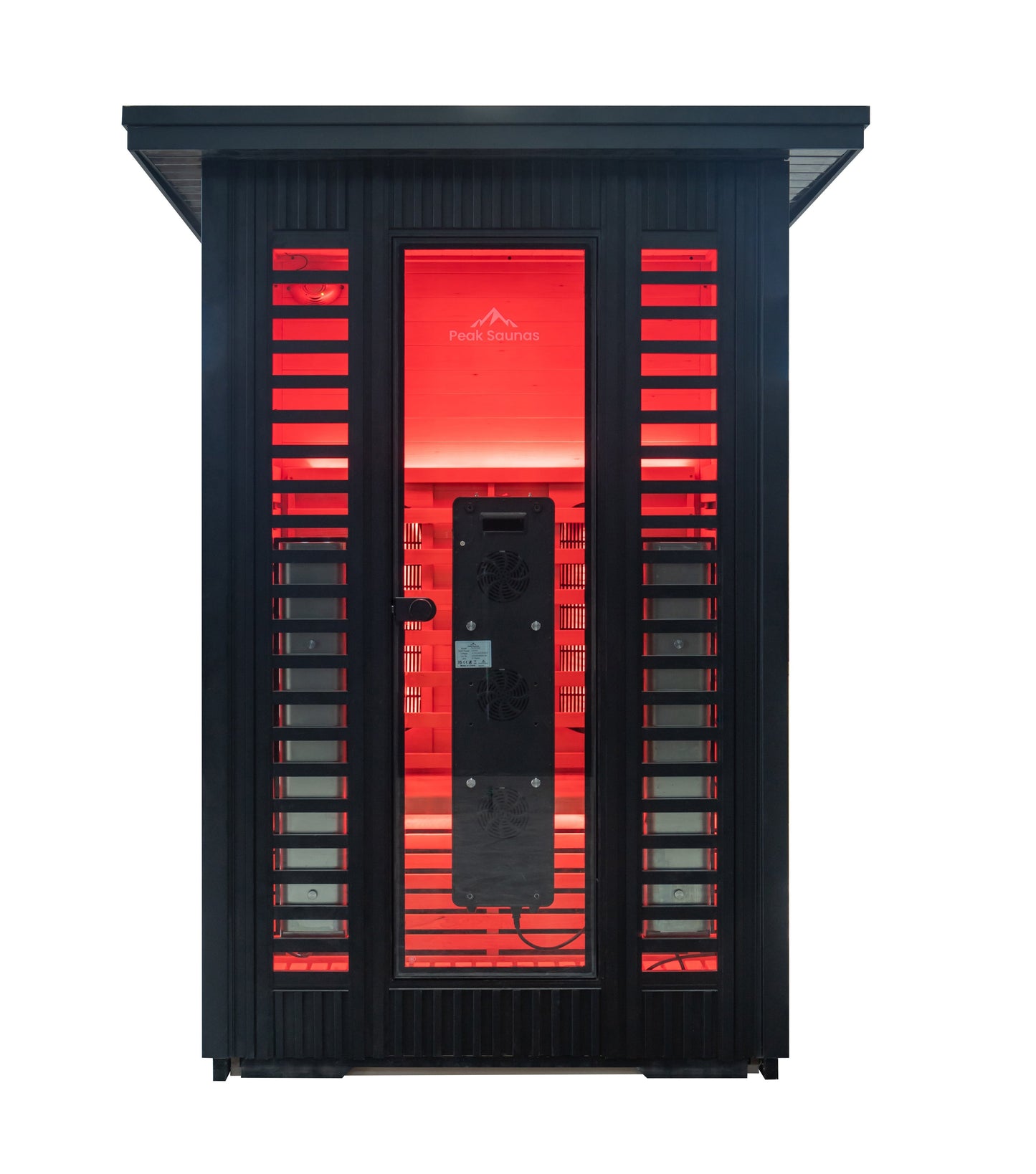 Peak Saunas Patagonia 2-Person Outdoor Full Spectrum Infrared Sauna with Built-In XL Medical-Grade Red Light Therapy and Smart WiFi App Control