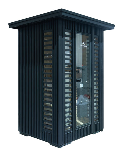 Peak Saunas Patagonia 2-Person Outdoor Full Spectrum Infrared Sauna with Built-In XL Medical-Grade Red Light Therapy and Smart WiFi App Control