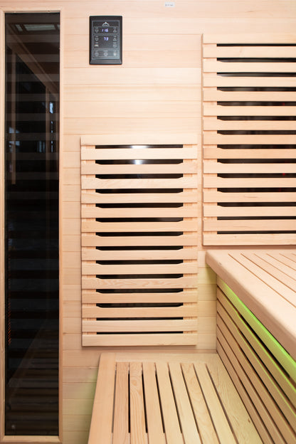 Peak Saunas Kilimanjaro 5-Person Outdoor Full Spectrum Infrared Sauna with Built-In XL Medical-Grade Red Light Therapy and Smart WiFi App Control