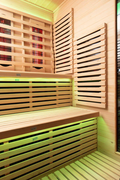 Peak Saunas Kilimanjaro 5-Person Outdoor Full Spectrum Infrared Sauna with Built-In XL Medical-Grade Red Light Therapy and Smart WiFi App Control