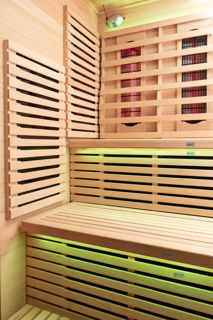 Peak Saunas Kilimanjaro 5-Person Outdoor Full Spectrum Infrared Sauna with Built-In XL Medical-Grade Red Light Therapy and Smart WiFi App Control