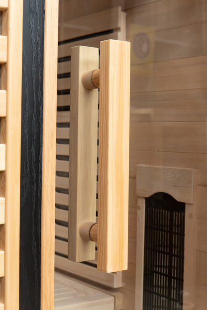 Peak Saunas Shasta 1-Person Full Spectrum Infrared Sauna with Built-In XL Medical-Grade Red Light Therapy & Smart WiFi App Control