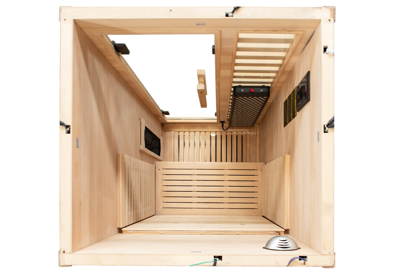 Peak Saunas Shasta 1-Person Full Spectrum Infrared Sauna with Built-In XL Medical-Grade Red Light Therapy & Smart WiFi App Control