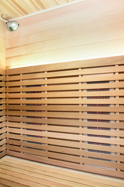 Peak Saunas Fuji 2-Person Full Spectrum Infrared Sauna with Built-In XL Medical-Grade Red Light Therapy & Smart WiFi App Control