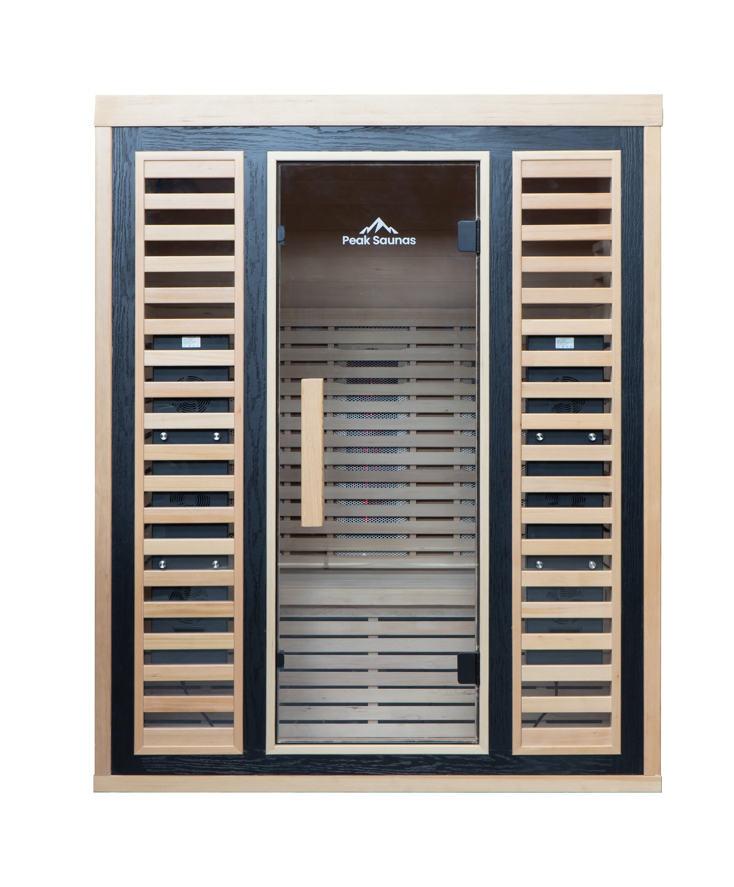 Peak Saunas Denali Luxury 3-Person Full Spectrum Infrared Sauna with Built-In XL Medical-Grade Red Light Therapy & Smart WiFi App Control