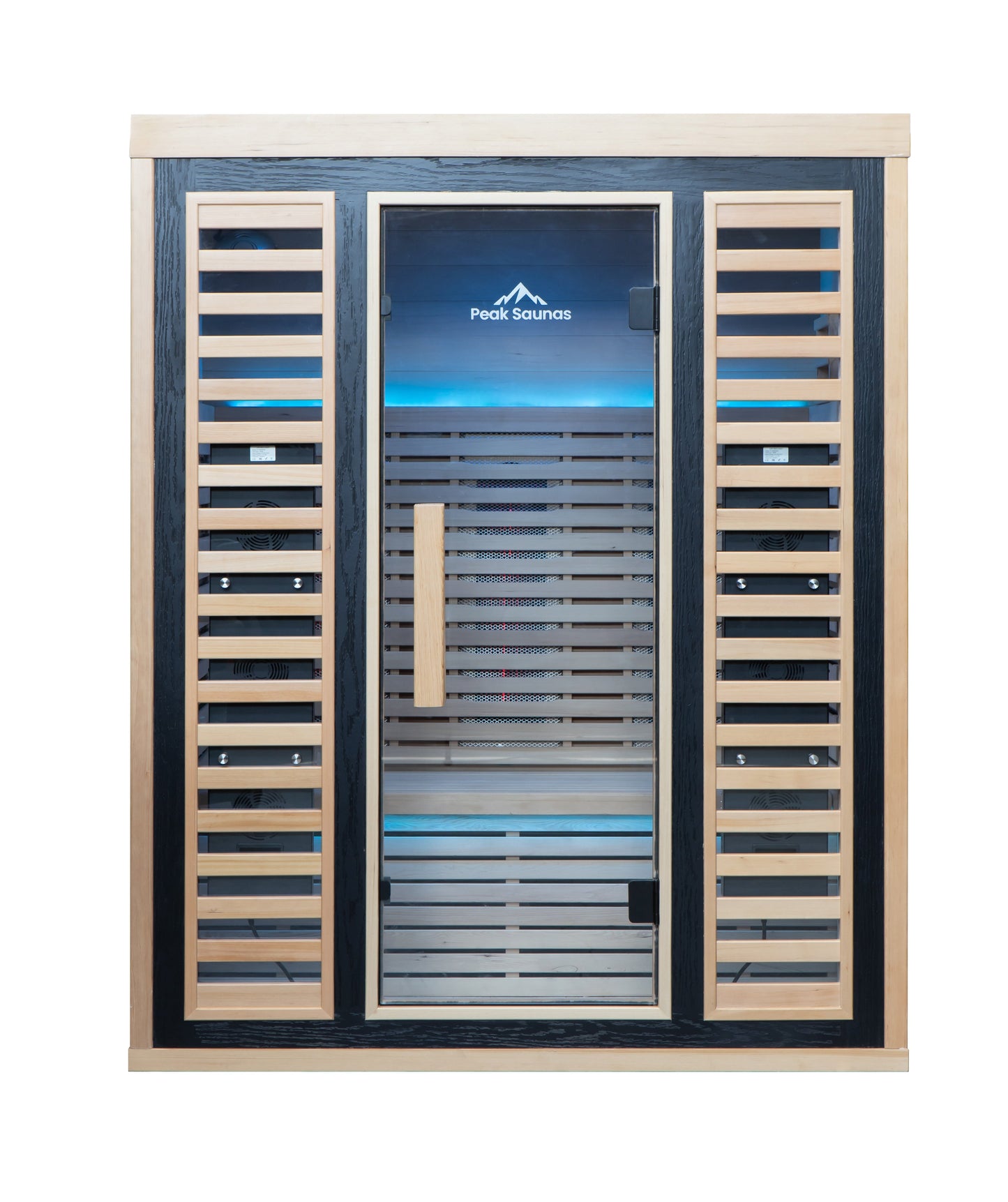 Peak Saunas Denali Luxury 3-Person Full Spectrum Infrared Sauna with Built-In XL Medical-Grade Red Light Therapy & Smart WiFi App Control