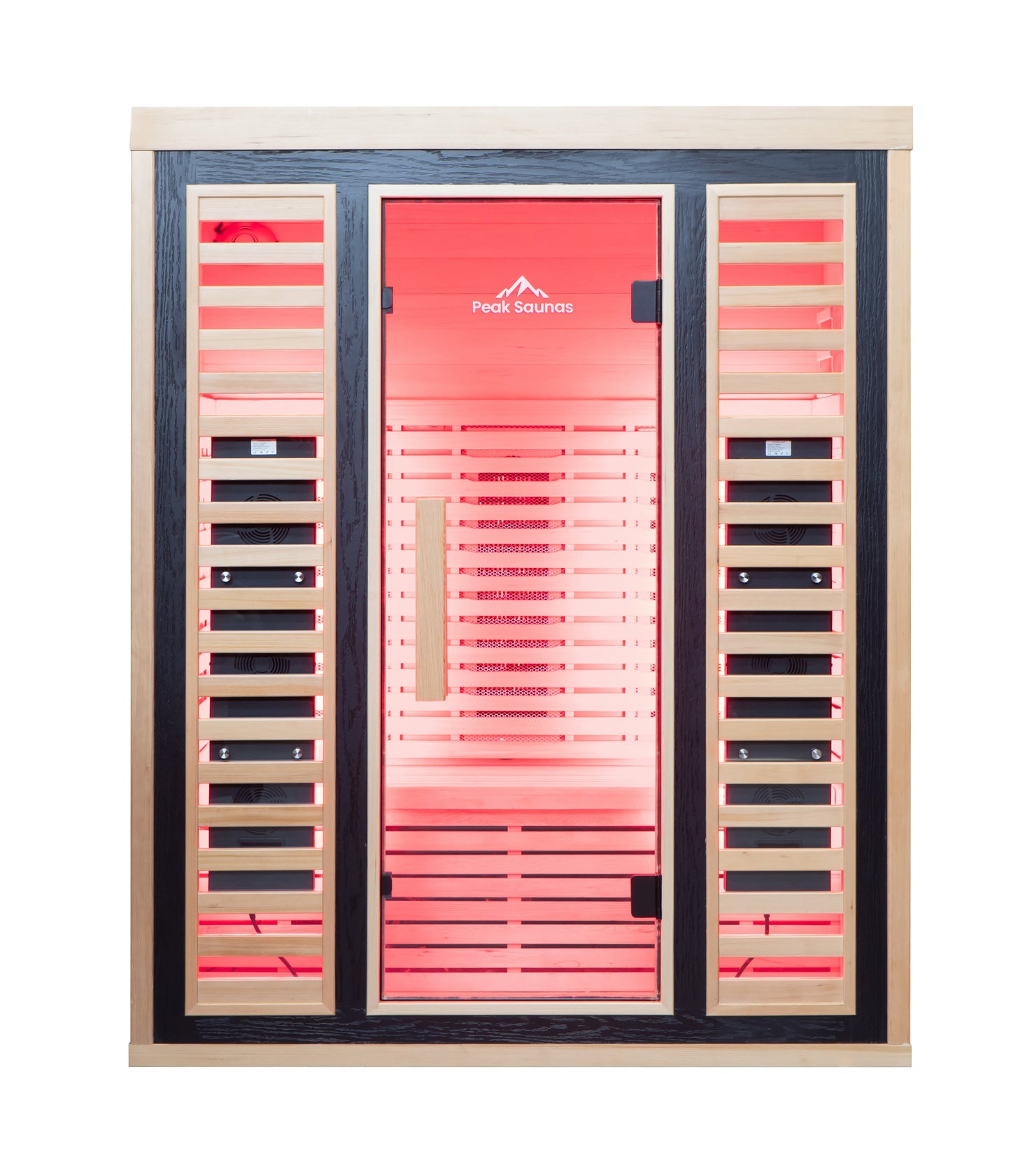 Peak Saunas Denali Luxury 3-Person Full Spectrum Infrared Sauna with Built-In XL Medical-Grade Red Light Therapy & Smart WiFi App Control