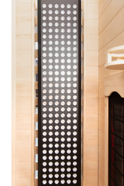 Peak Saunas Denali Luxury 3-Person Full Spectrum Infrared Sauna with Built-In XL Medical-Grade Red Light Therapy & Smart WiFi App Control