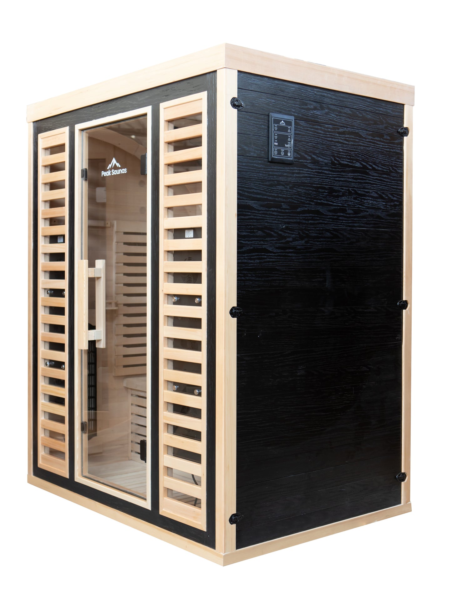 Peak Saunas Denali Luxury 3-Person Full Spectrum Infrared Sauna with Built-In XL Medical-Grade Red Light Therapy & Smart WiFi App Control