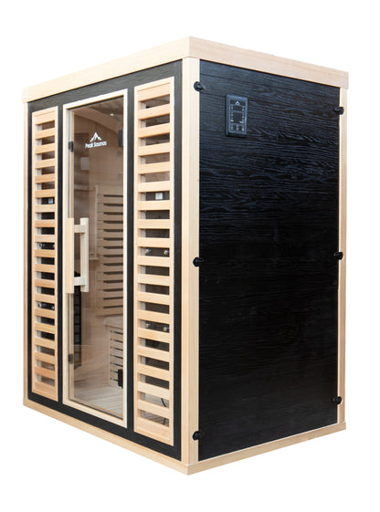 Peak Saunas Denali Luxury 3-Person Full Spectrum Infrared Sauna with Built-In XL Medical-Grade Red Light Therapy & Smart WiFi App Control