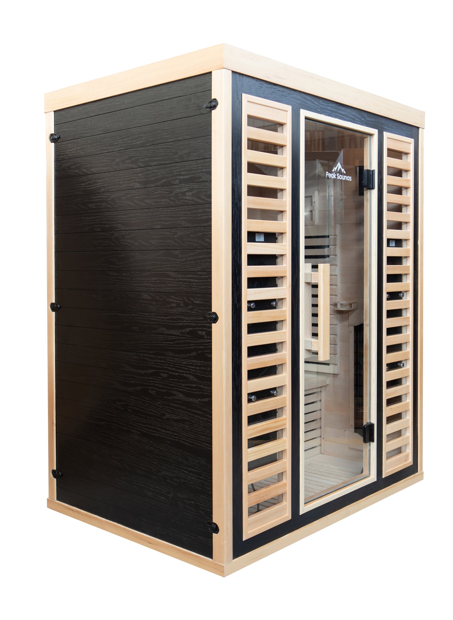 Peak Saunas Denali Luxury 3-Person Full Spectrum Infrared Sauna with Built-In XL Medical-Grade Red Light Therapy & Smart WiFi App Control