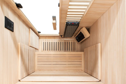 Peak Saunas Everest 2-Person Full Spectrum Infrared Sauna with Built-In XL Medical-Grade Red Light Therapy & Smart WiFi App Control