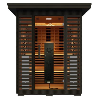 Peak Saunas Kilimanjaro 5-Person Outdoor Full Spectrum Infrared Sauna with Built-In XL Medical-Grade Red Light Therapy and Smart WiFi App Control