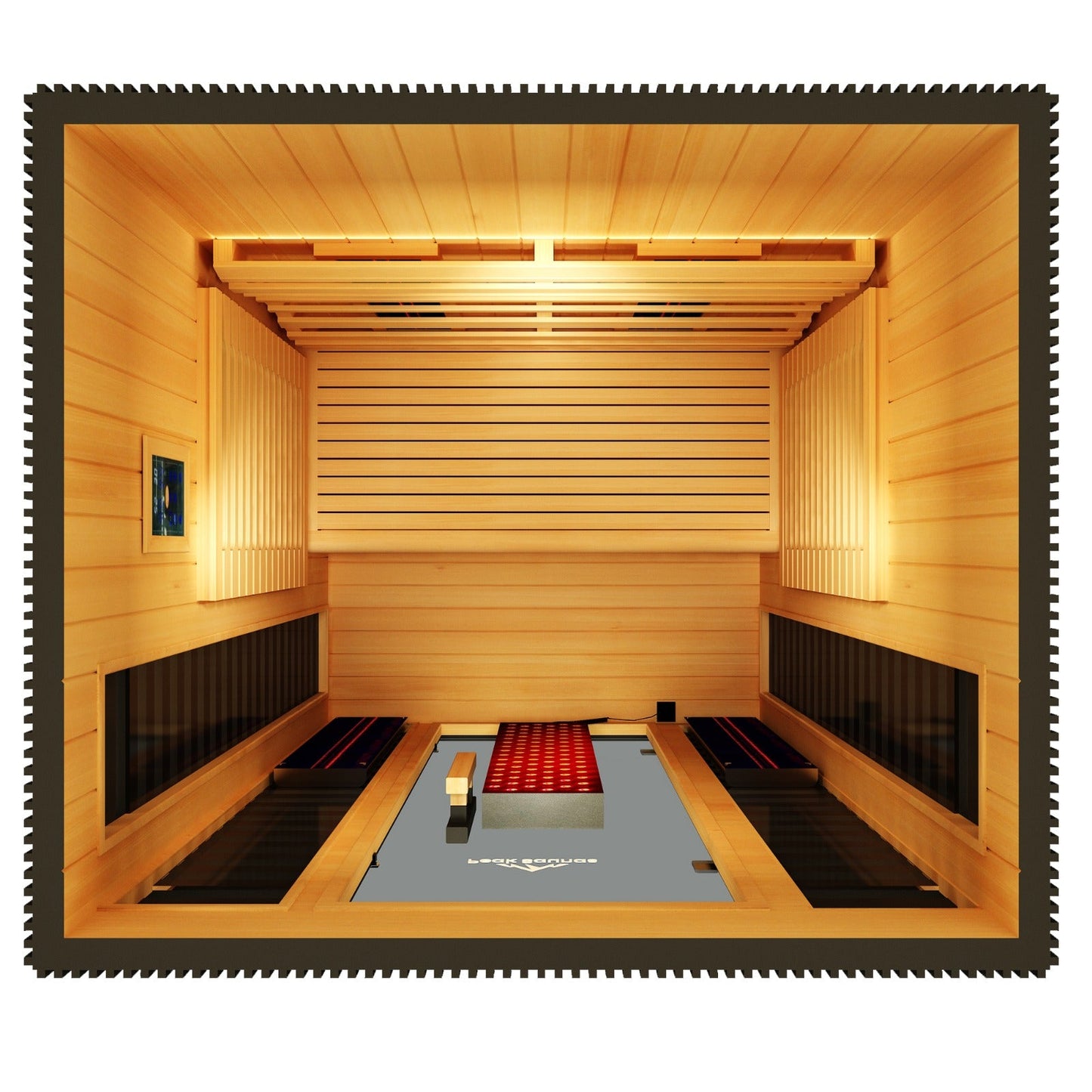 Peak Saunas Patagonia 2-Person Outdoor Full Spectrum Infrared Sauna with Built-In XL Medical-Grade Red Light Therapy and Smart WiFi App Control